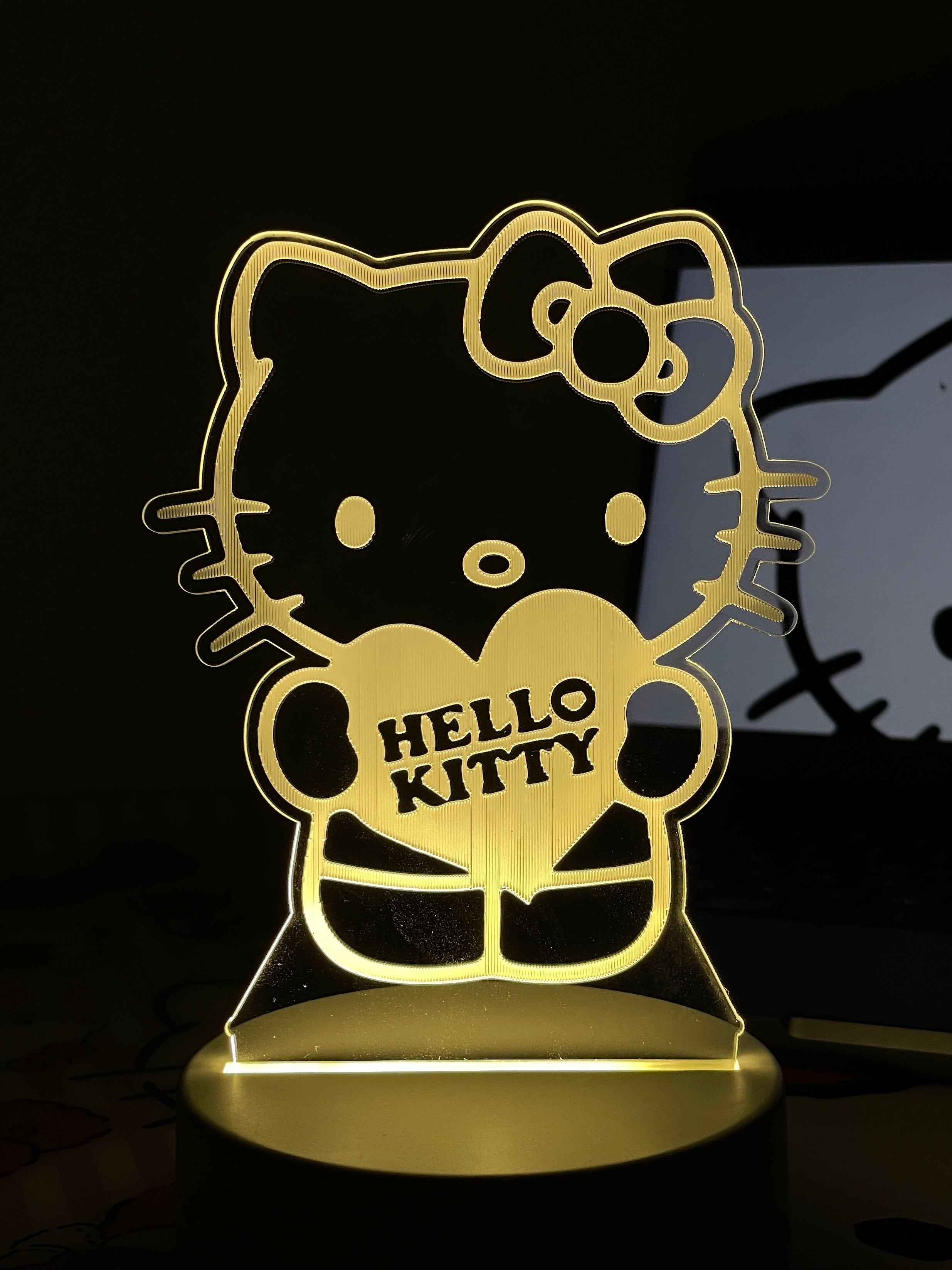 Sanrio 3D LED Optical Illusion Sleep Night Light 3/7 Colors Bedroom Decor Table Lamp Birthday Xmas Gifts