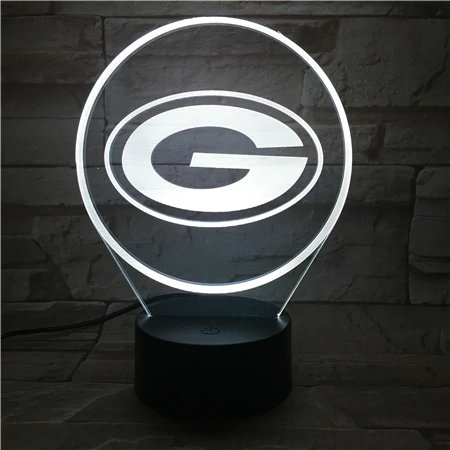 GREEN BAY PACKERS 3D LED LIGHT LAMP