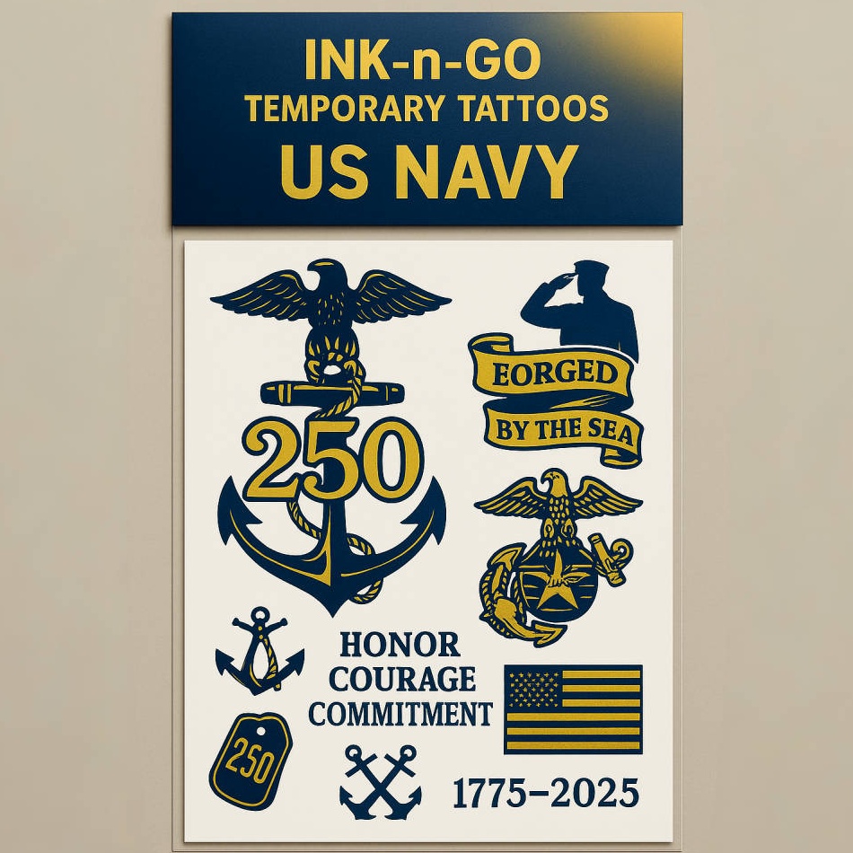 INK-n-GO™ Military 250 Temporary Tattoos