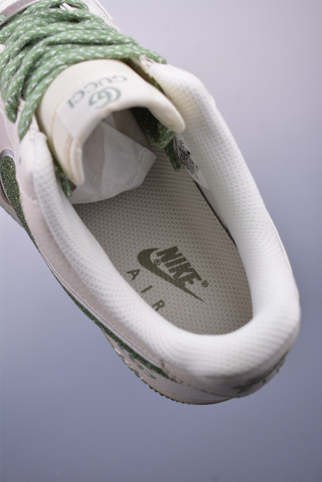 Gucci x Nike Air Force 1 07 Low Sneakers White Green QY6818-607