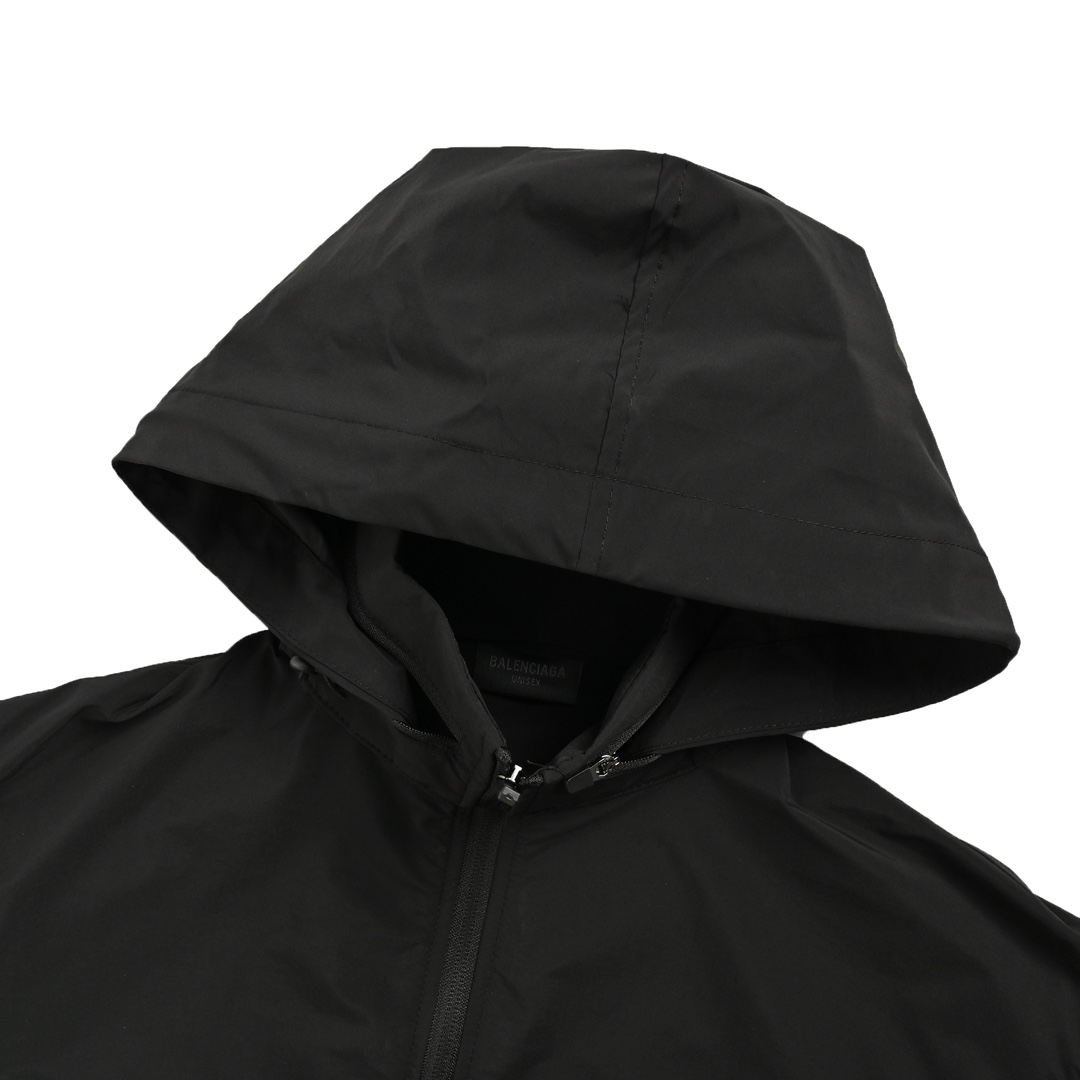 Balenciaga 24Fw IB logo laser reflective print waterproof jacket