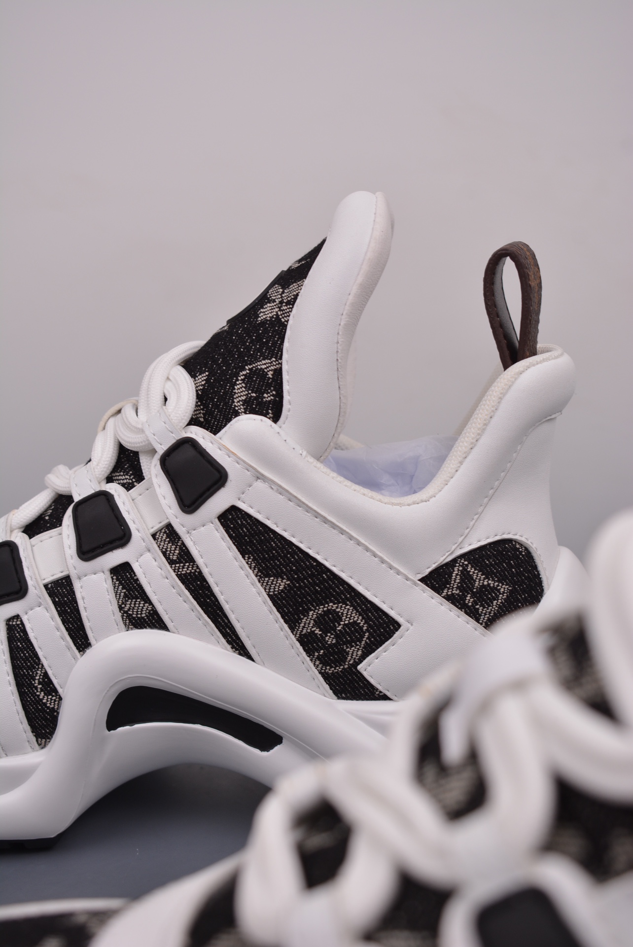 Louis Vuitton Archlight Sneakers White and Black Denim Jacquard