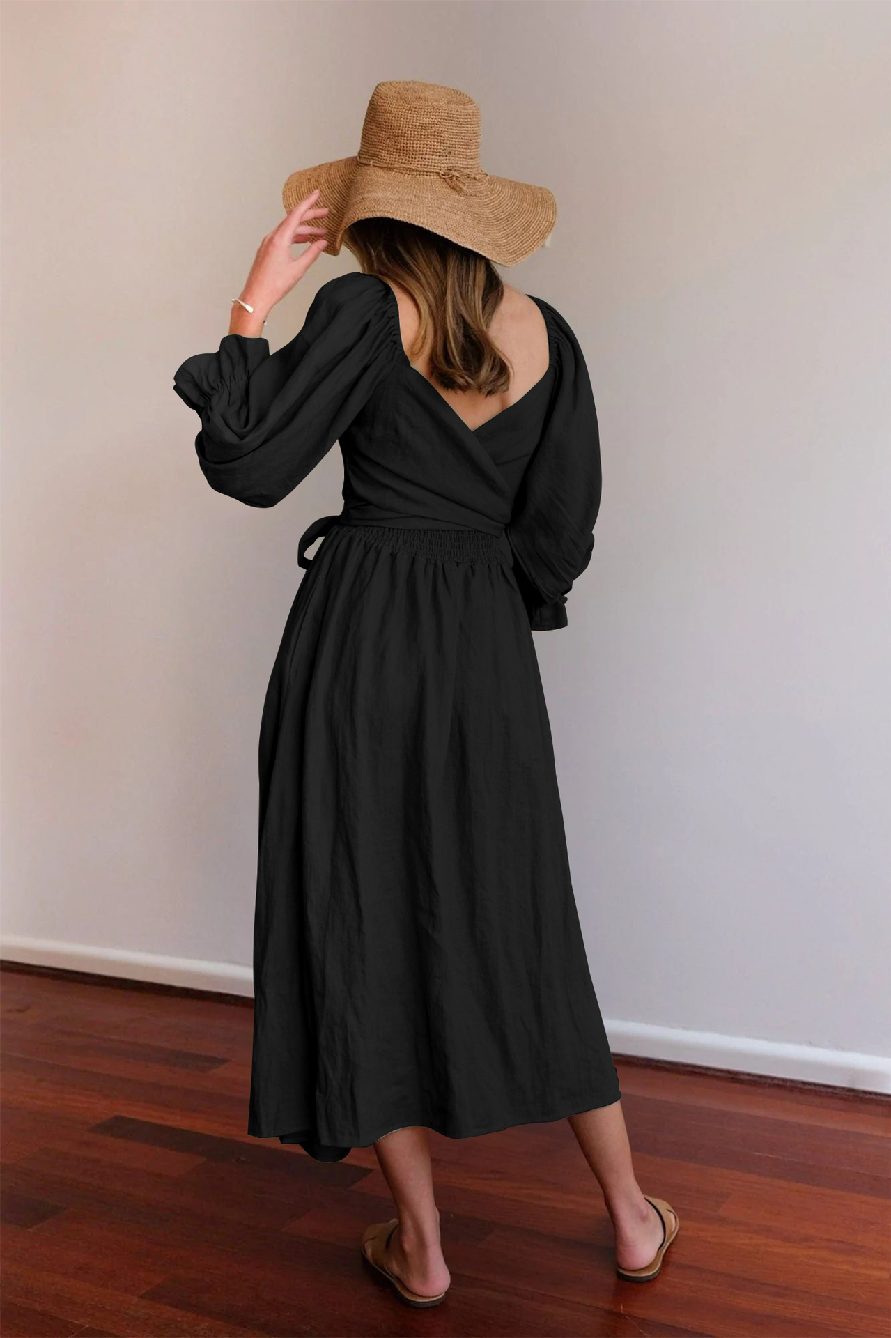💥Hot Sale-[SAVE 50% OFF]--🏖️FRENCH RUFFLED LANTERN SLEEVES MULTI-WEAR DRESS--BUY 2 GET 10% OFF & FREE SHIPPING