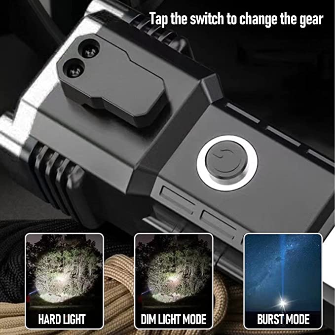 (🔥Last Day Promotion-SAVE 65% OFF)Rechargeable LED Multifunctional Portable Torch with Safety Hammer 70000 High Lumens-BUY 2 GET 10% OFF & FREE SHIPPING