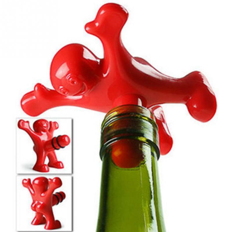 Funny Red Man  Wine Bottle Stopper Bottle