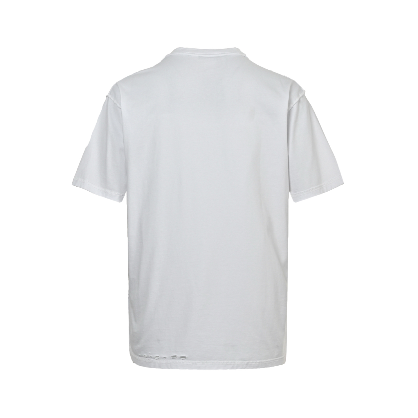 Balenciaga 25ss patch letter reverse stitching hole short sleeve