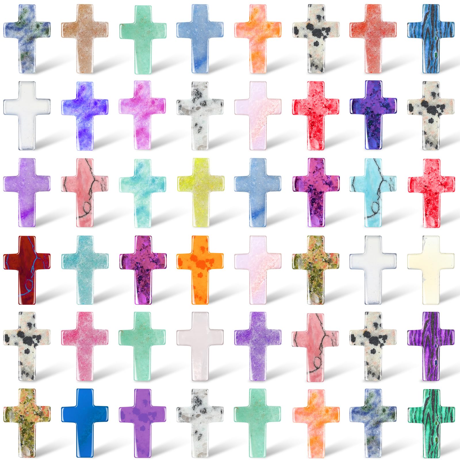 🔥ON SALE - 50% OFF🔥50 Pcs Mini Cross Crystal Stone(0.71 x 0.98 x 0.24 Inch)