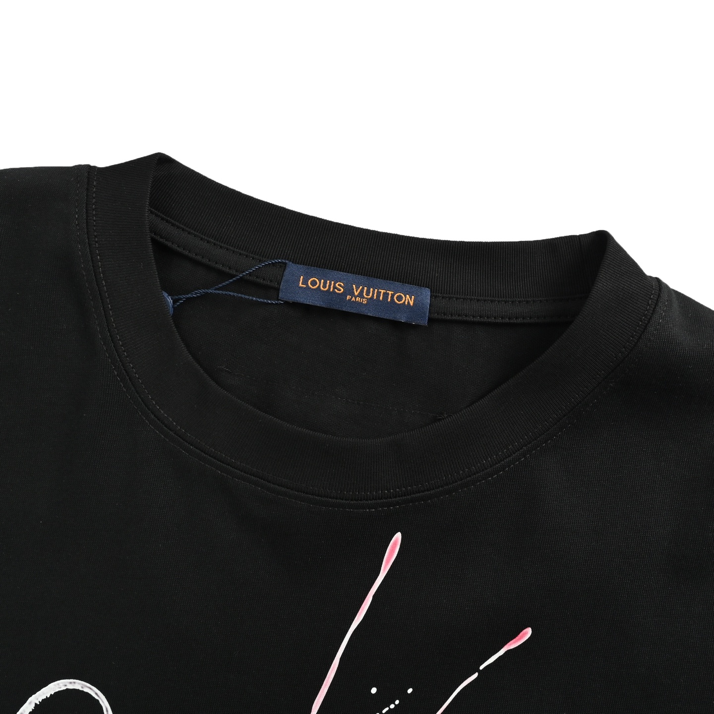 Louis Vuitton 25ss painted lettering short-sleeved shirt