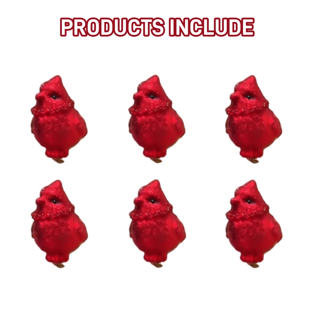 🎄Early Christmas Sale🔥6-Pack Mercury Glass Cardinal Clips