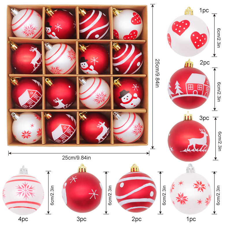 🎄🎅2024 NEW - 16 PCS Christmas Balls Ornaments🔥Buy 2 Get 10% Off & Free Shipping