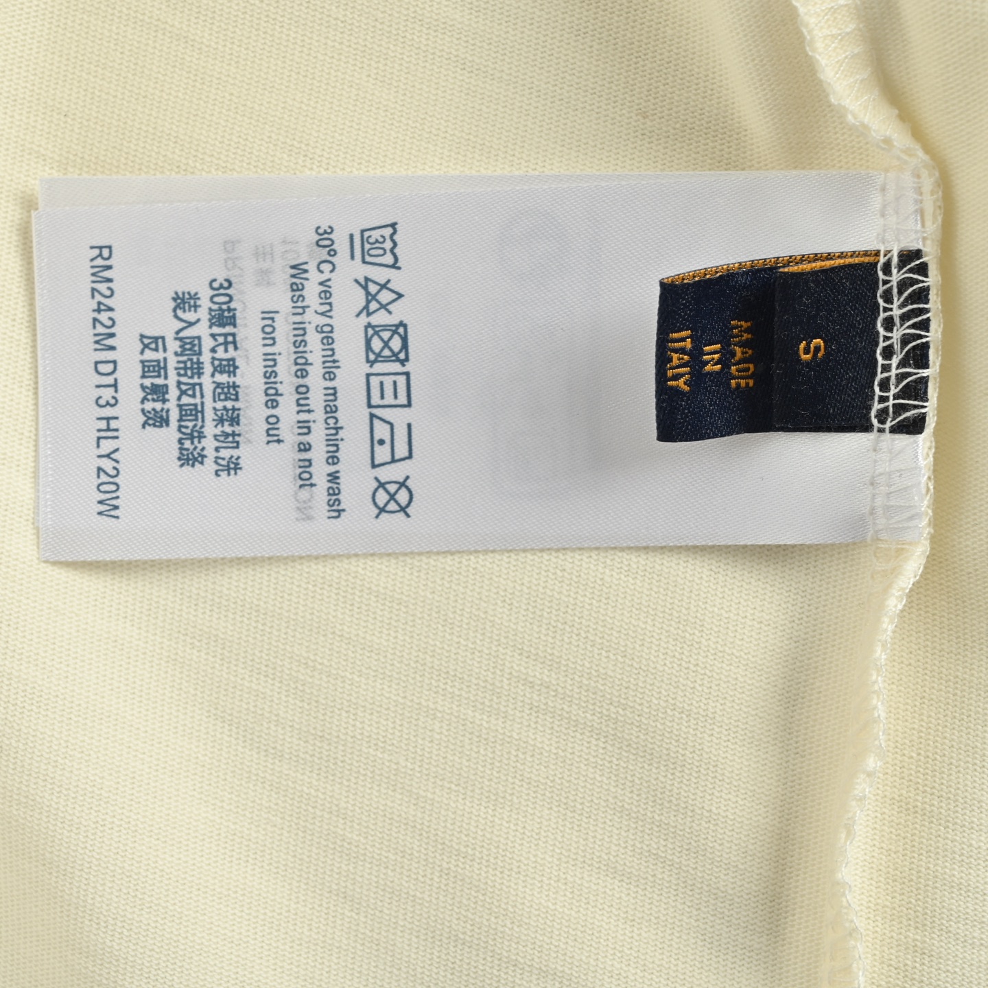 Louis Vuitton 25ss woven embroidered lettering logo short sleeve