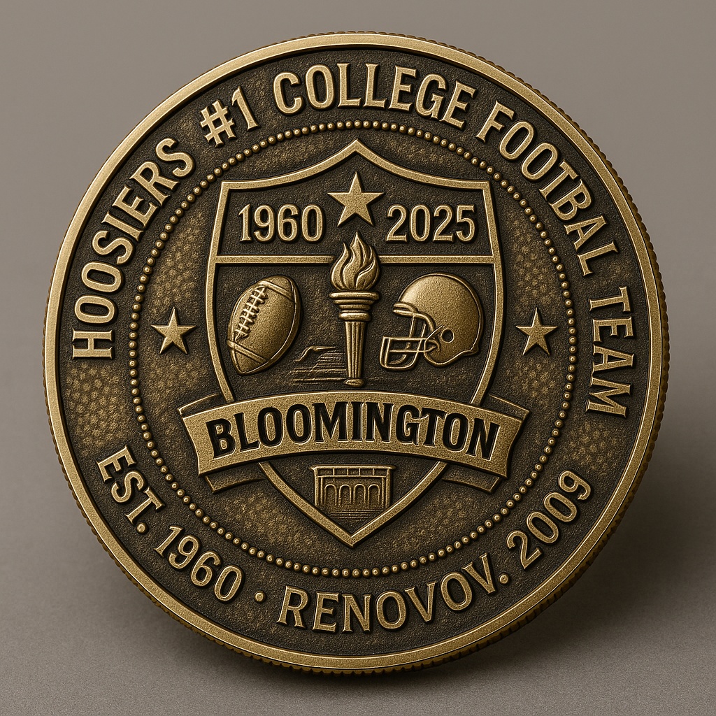 2025 Big Ten Champions Memorial Stadium Bloomington Coin