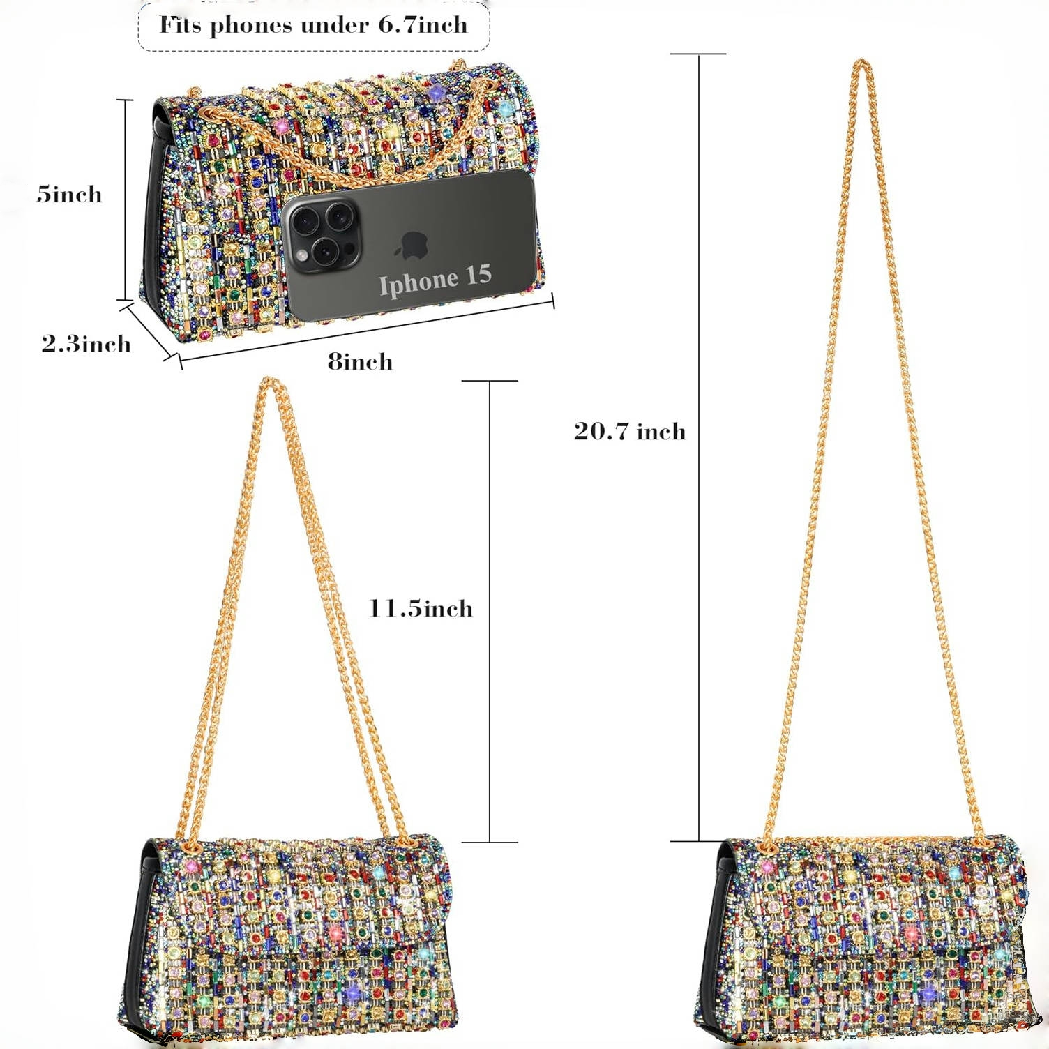 Last Day 60% OFF🔥Luxurious Crystals Rhinestone Evening Bag - Buy 2 Free Shipping