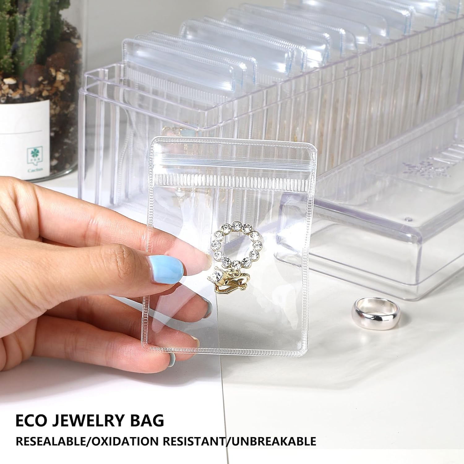 🔥HOT SALE 50% OFF🔥Acrylic Jewelry Box Organizer And Portable Anti Tarnish Jewelry Bags