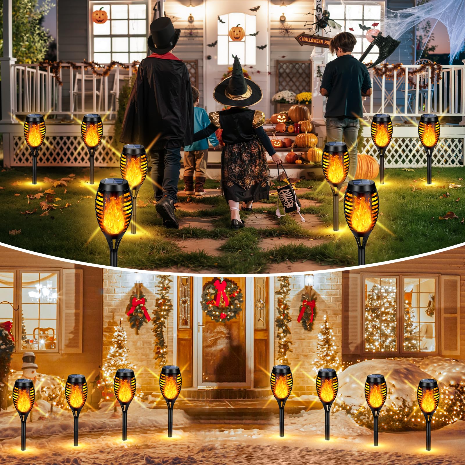 🔥ON SALE - 50% OFF🔥3 Pack Solar Torch Flickering Flame Lights