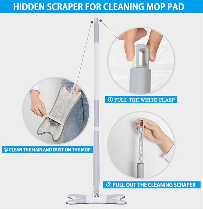 🌲Early Christmas Sale 50% OFF - 360° Rotatable 140 cm Adjustable X-Type Butterfly Cleaning Mop--Buy 2 GET 10% OFF & FREE SHIPPING