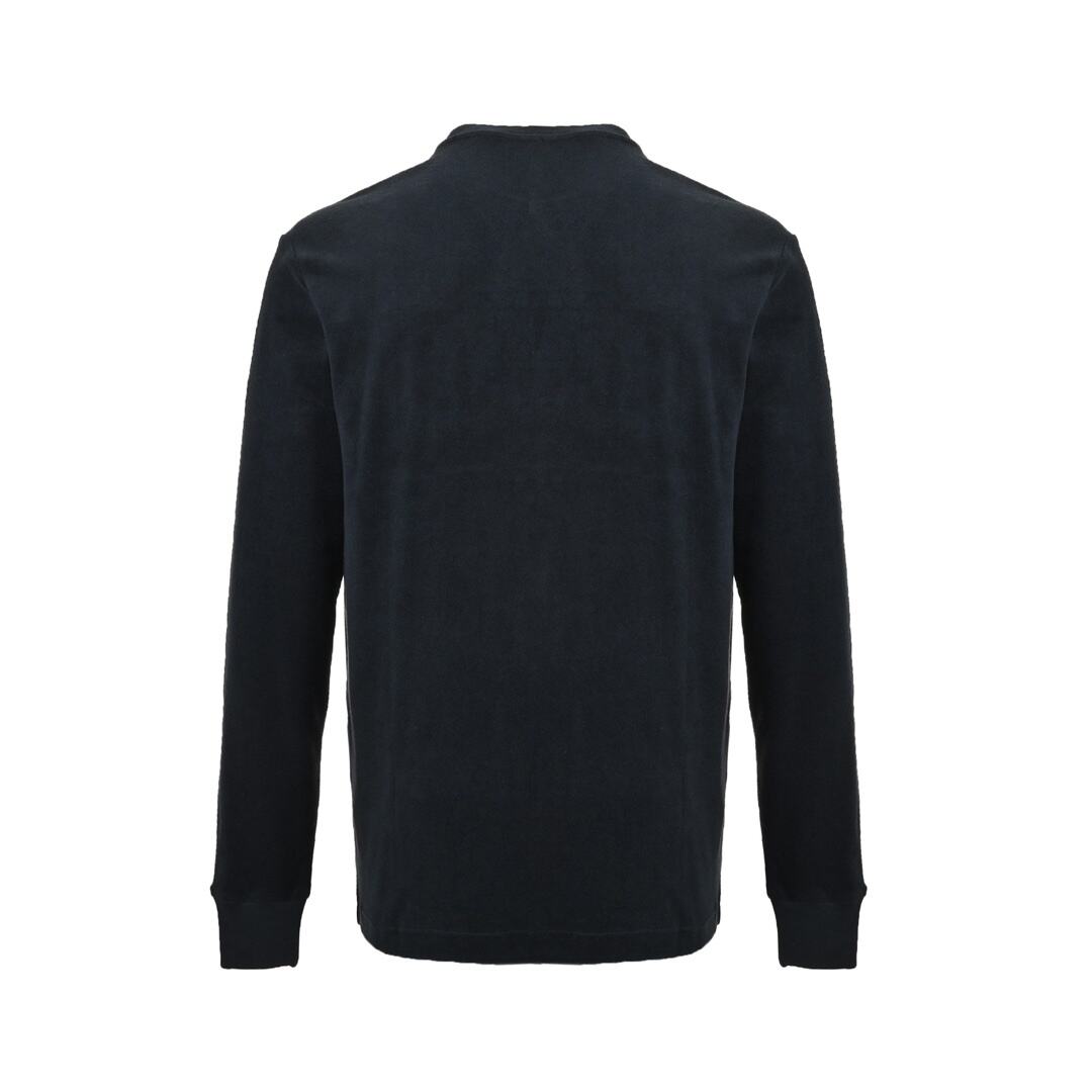 Moncler 24Fw flocked patch letter towel material long-sleeved T-shirt