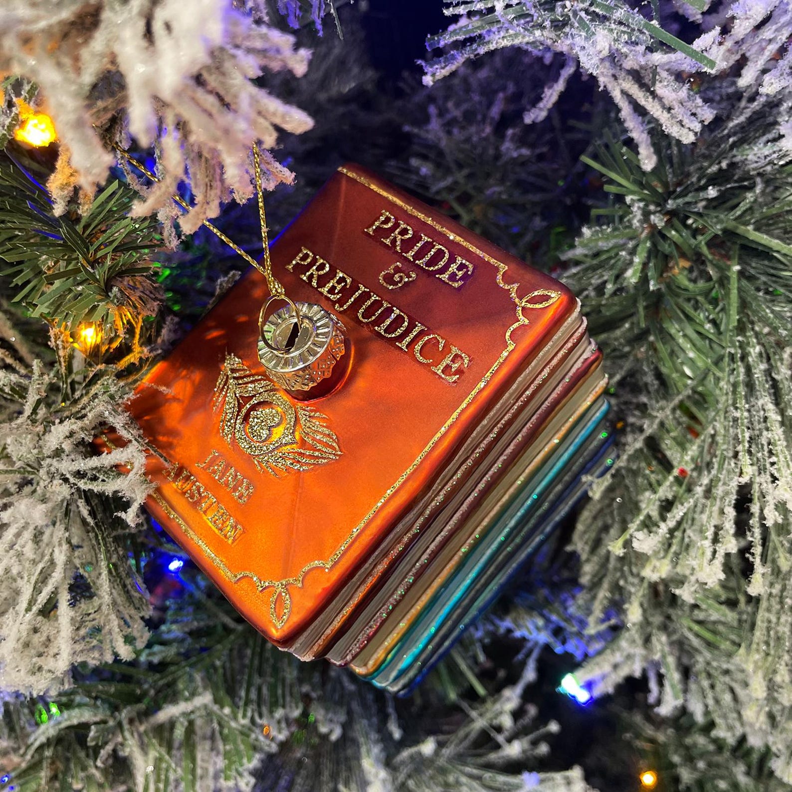 Bookish Christmas Decoration | Blown Glass 3D