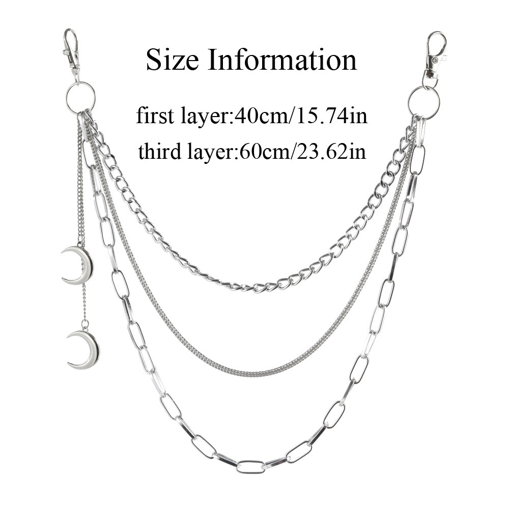 Moon Pendant Pants Chain