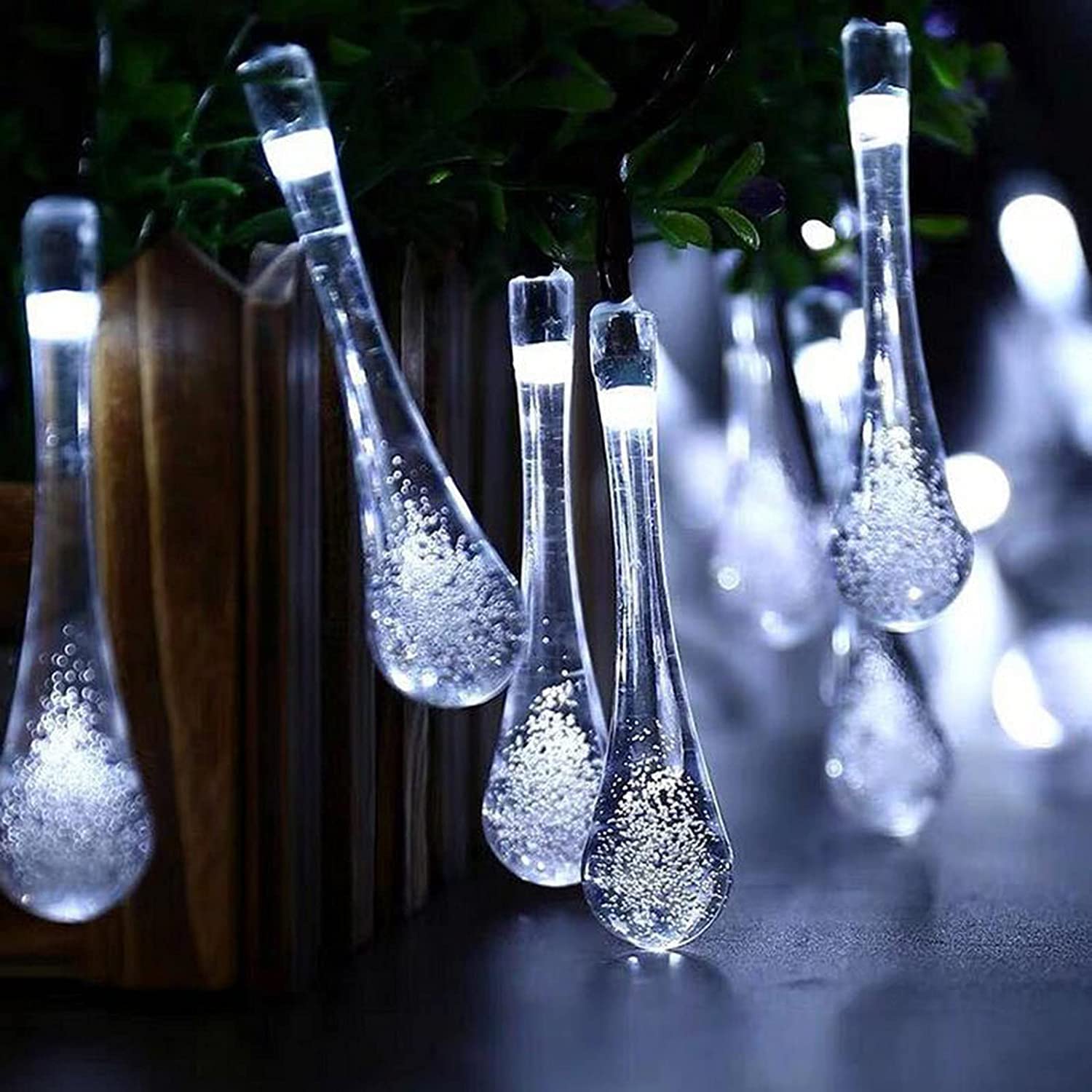 2022 New Upgrade Solar 3D Water Drop String Lights