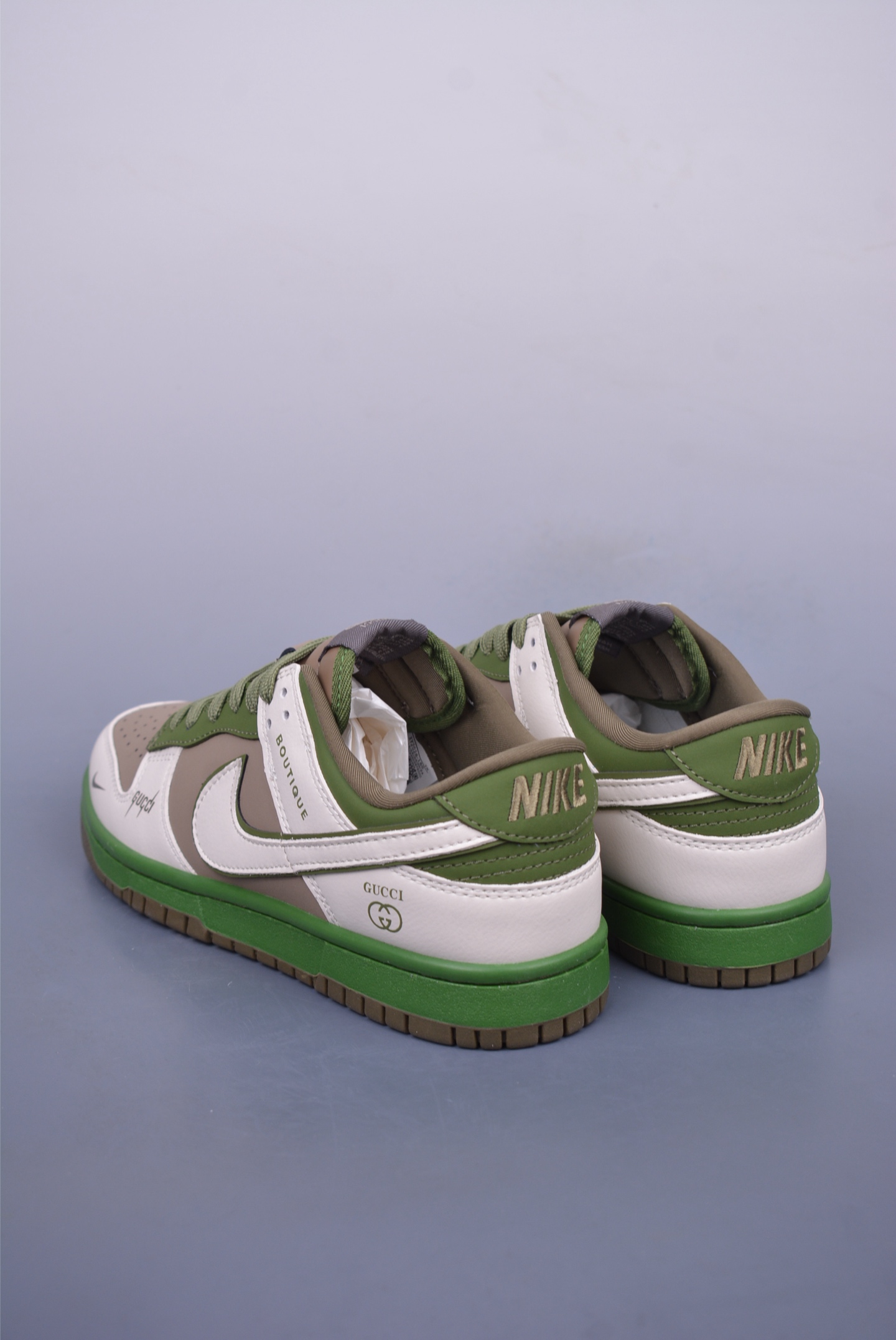 Gucci x Nike SB Dunk Low sneakers gray brown military green XY2026-150
