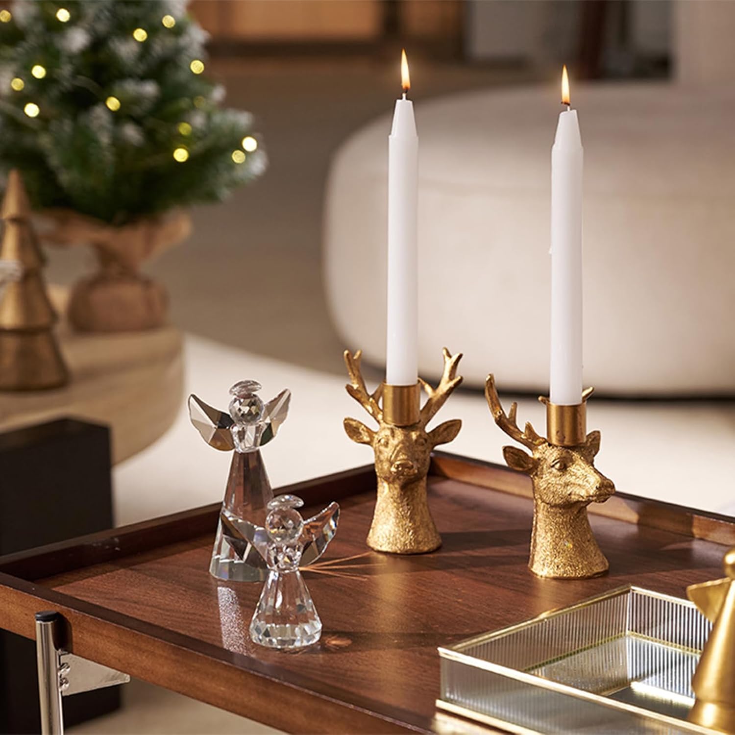 On Sale🔥Set of 4 pcs Christmas Reindeer Candle Holder