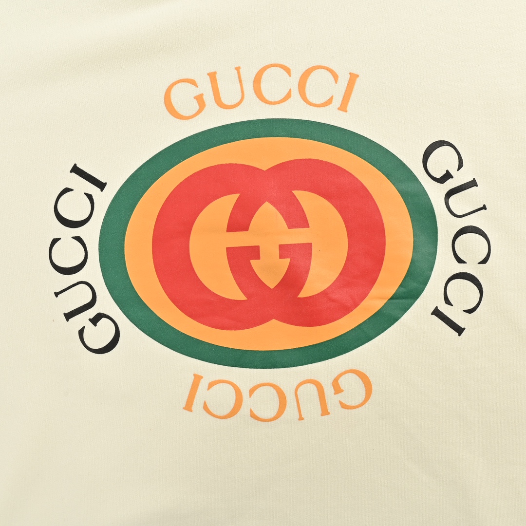 Gucci 24Fw Double G red, yellow and green foam print crew neck sweatshirt