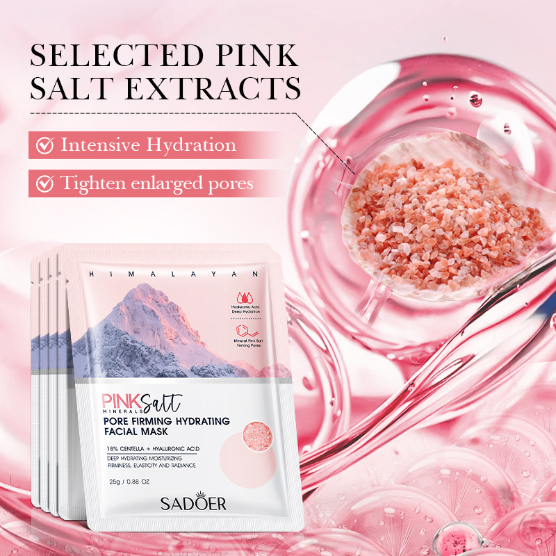 Himalayan pink salt pore tightening hydrating moisturizing mask moisturizing moisturizing mask
