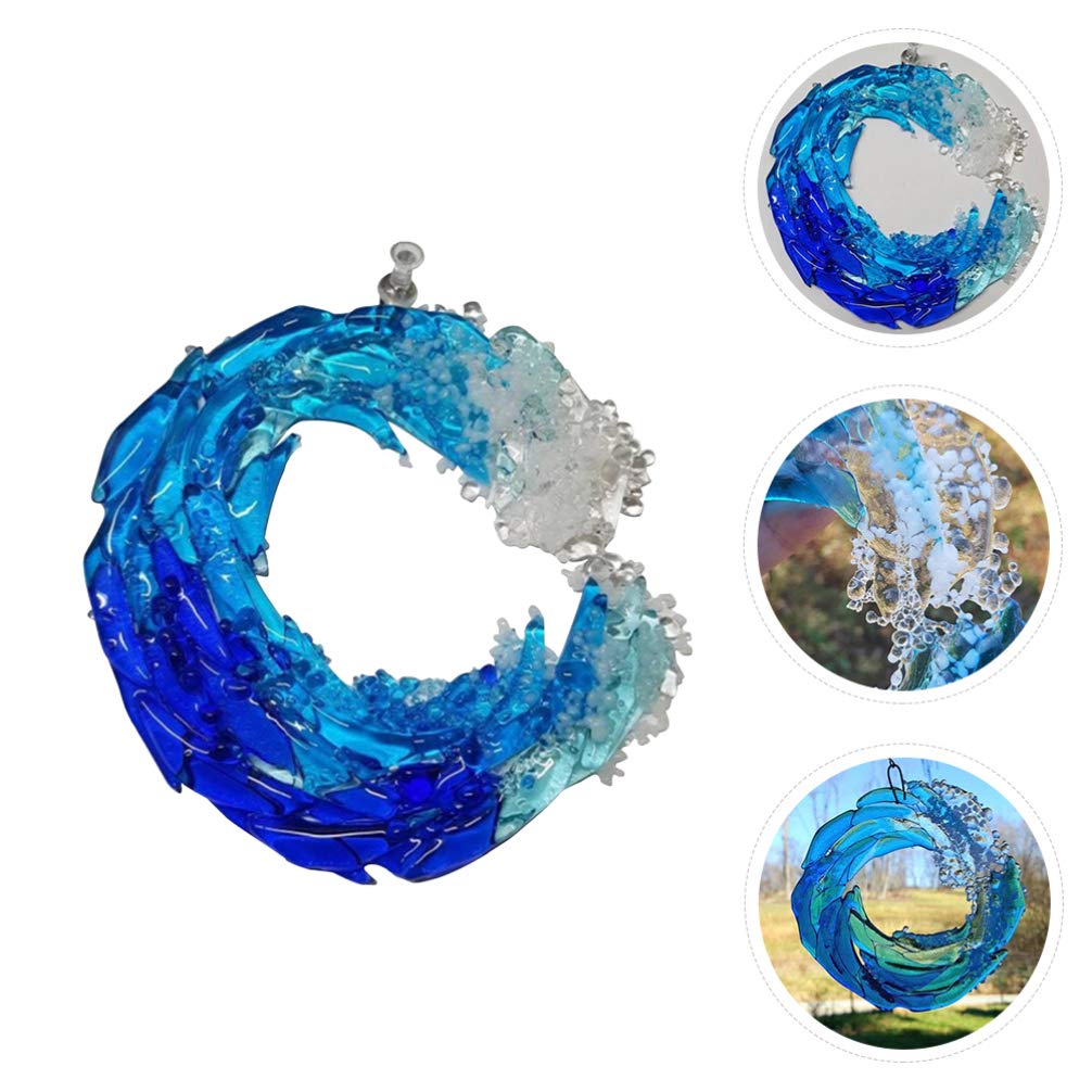 (🔥Last Day Promotion-SAVE 50% OFF)Fused Glass Ocean Suncatcher Ornament Glass Wave Sun Catcher-BUY 2 GET 10% OFF & FREE SHIPPING