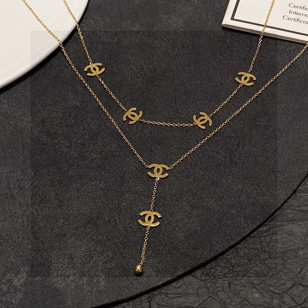 Chanel new double necklace