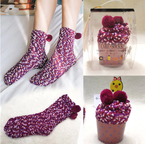 (🎅EARLY CHRISTMAS SALE - 48% OFF)Winter Fuzzy Slipper Socks WIth Gift Box🔥Buy 5 Get FREE SHIPPING