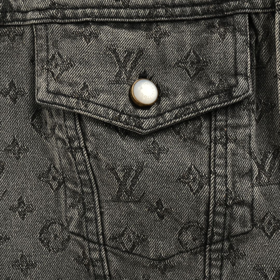 Louis Vuitton 24Fw grey monogram jacquard suit denim jacket