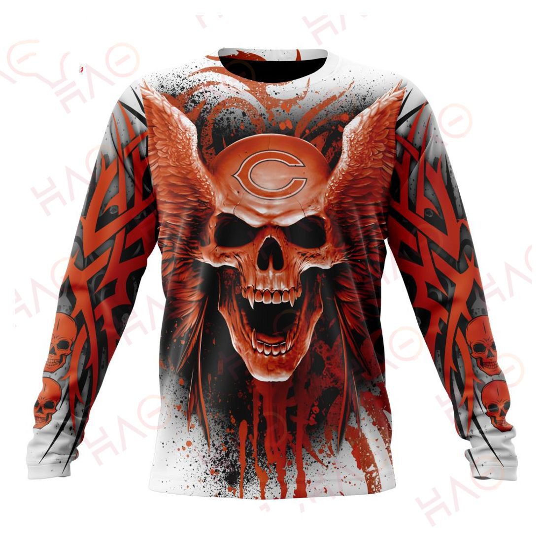 CHICAGO BEARS 3D HOODIE SKULL ART