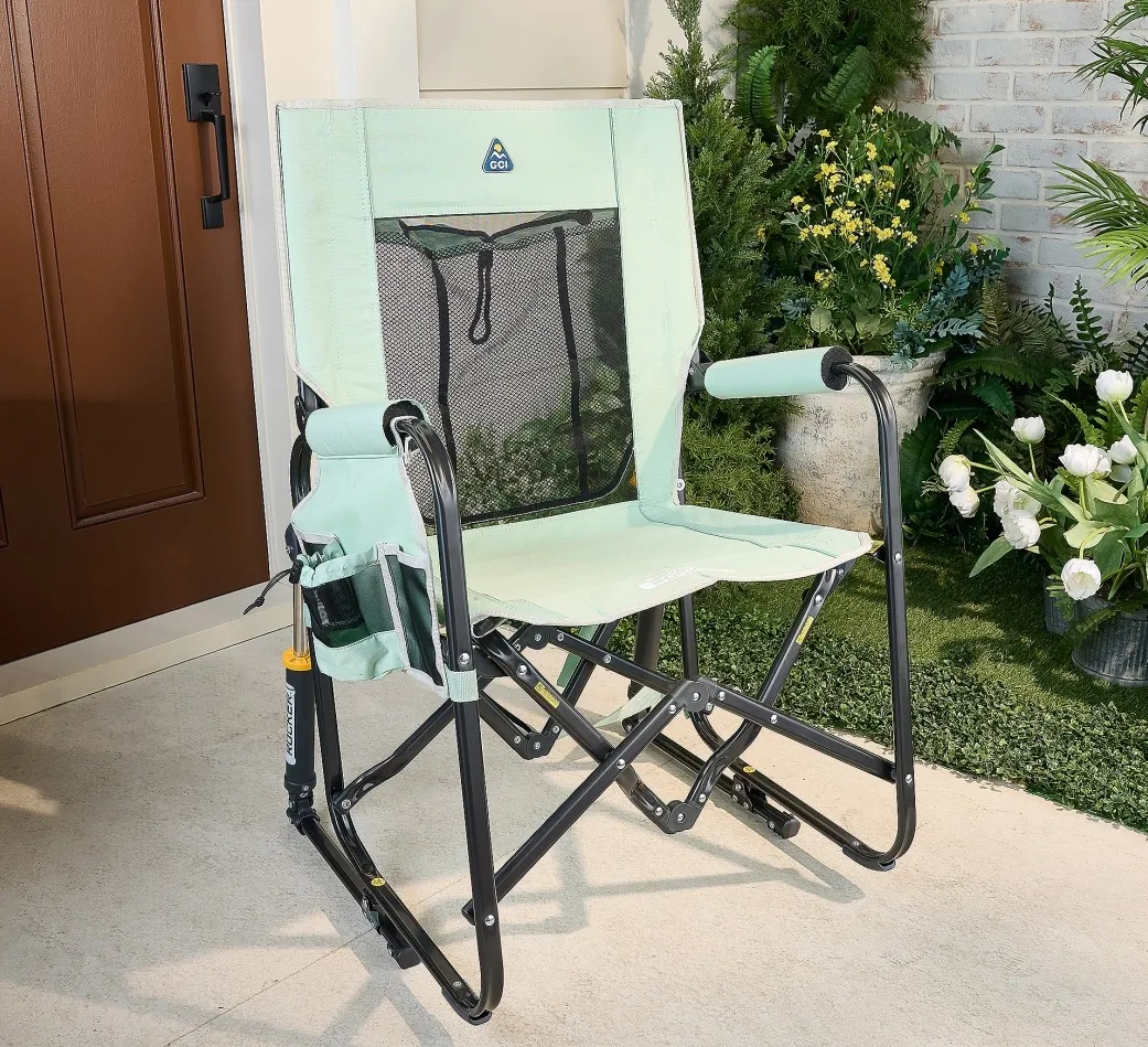 Soon to be sold out💝clearance-Buy 2 get 2 free,Buy 3 get 3 free💥GCI Outdoor Pack Away Portable Rocking Chair✅350-lb Weight Capacity