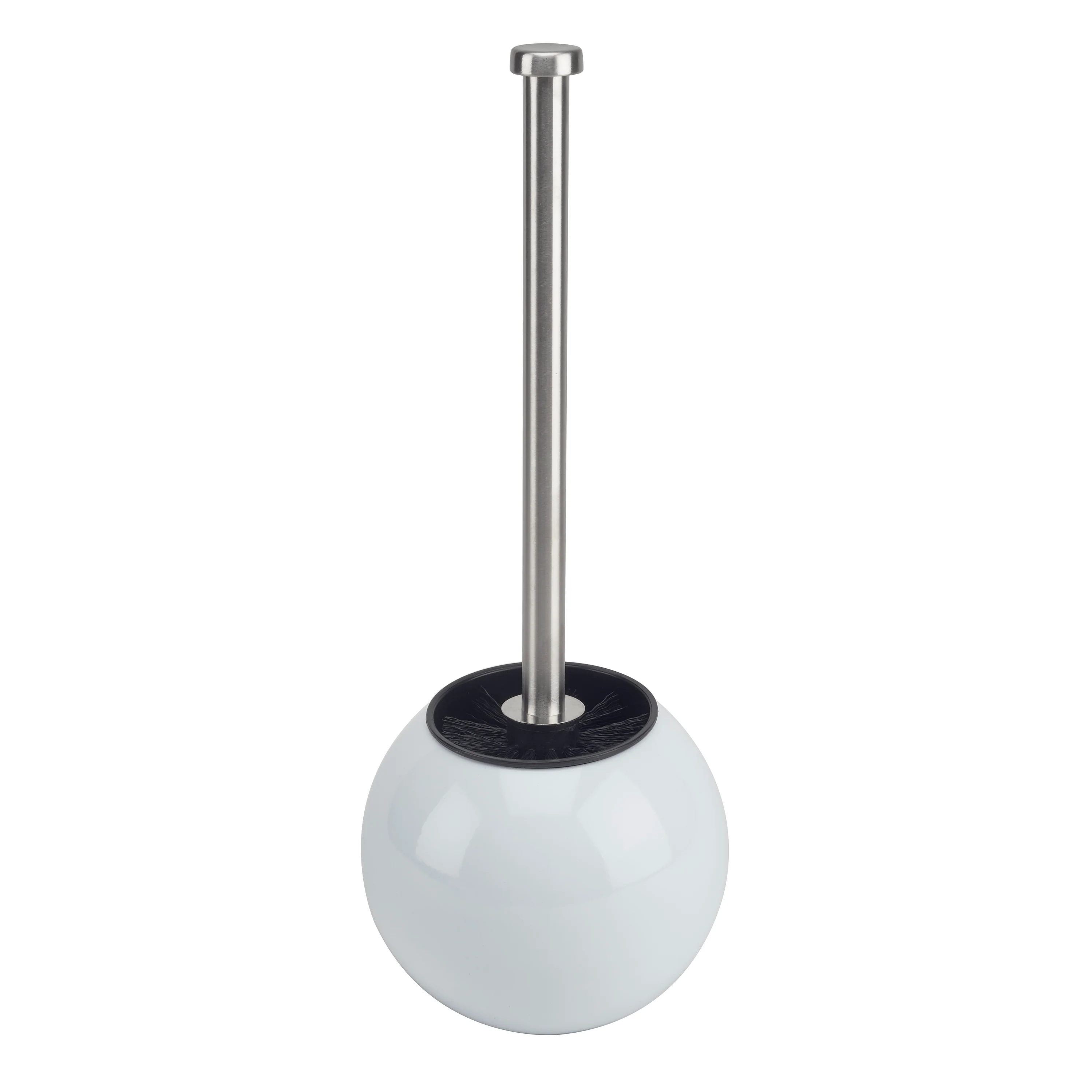 Bath Bliss Globe Design Toilet Brush and Holder in White