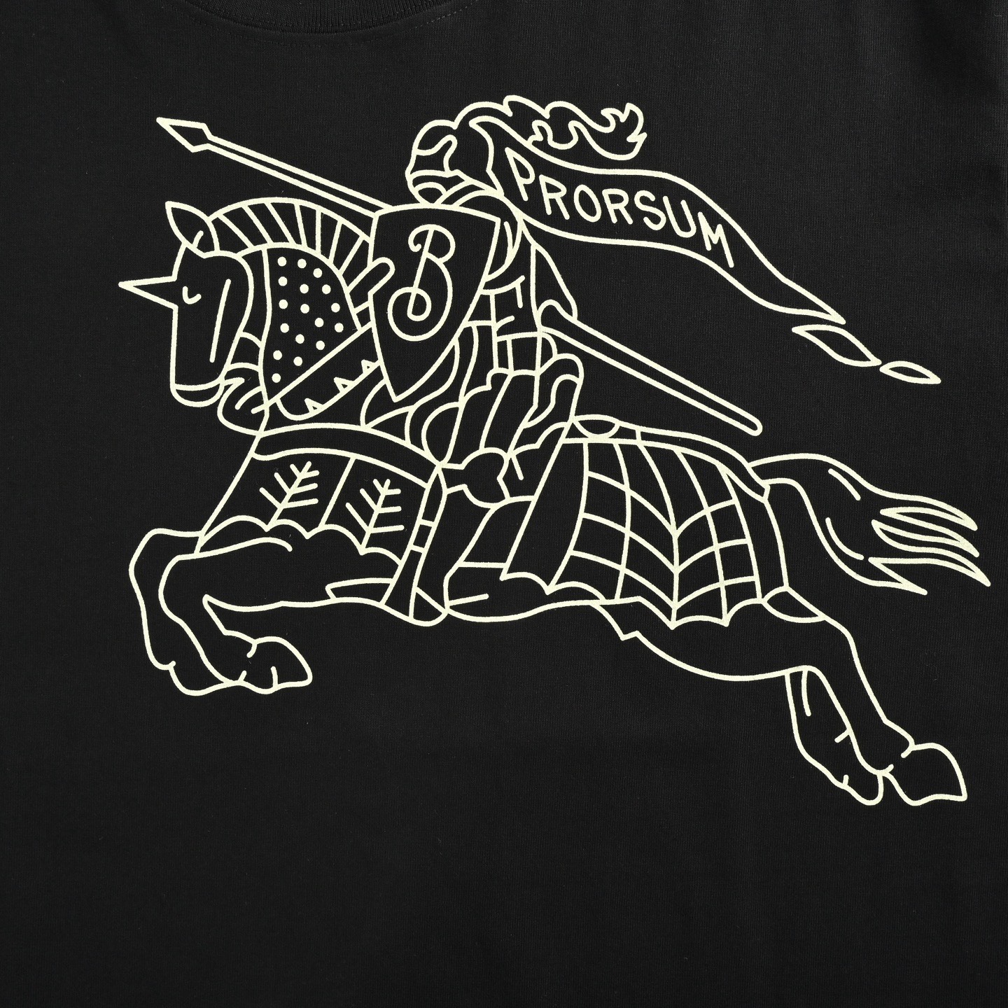 Burberry 25ss line knight horse print short sleeve