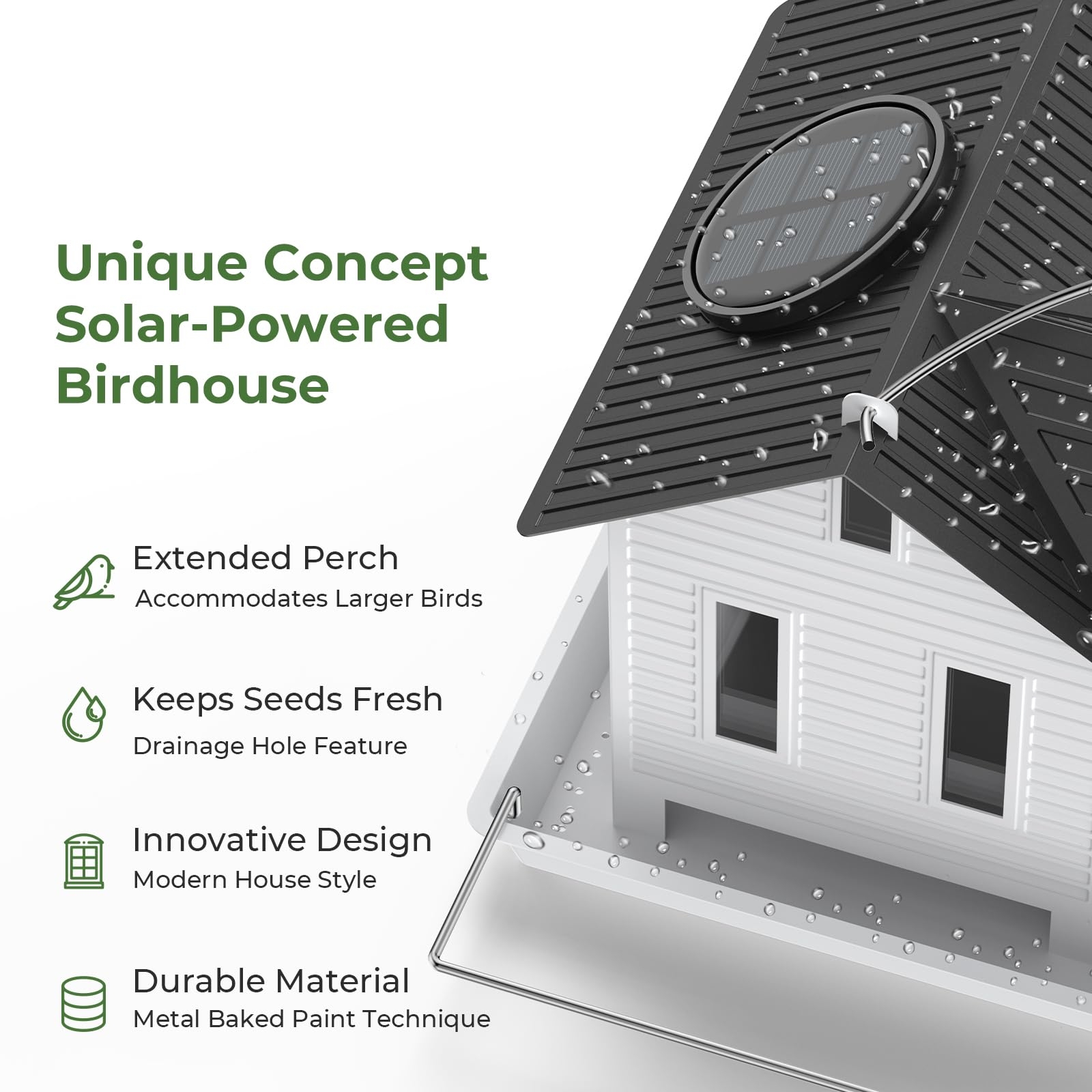 🔥Last Day 49% OFF🔥Solar Hanging Metal Bird House Feeder