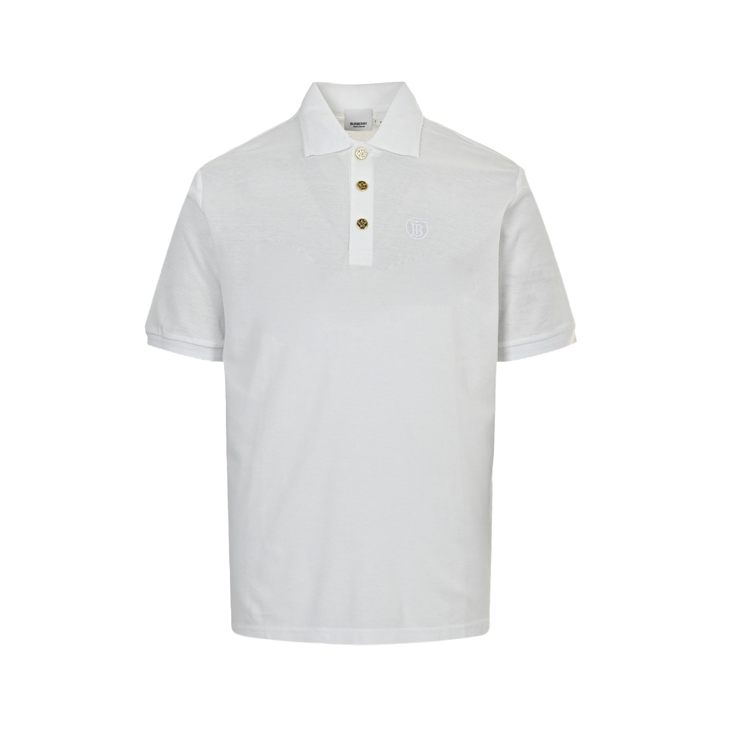 Burberry Gold Button Logo Polo Short Sleeve
