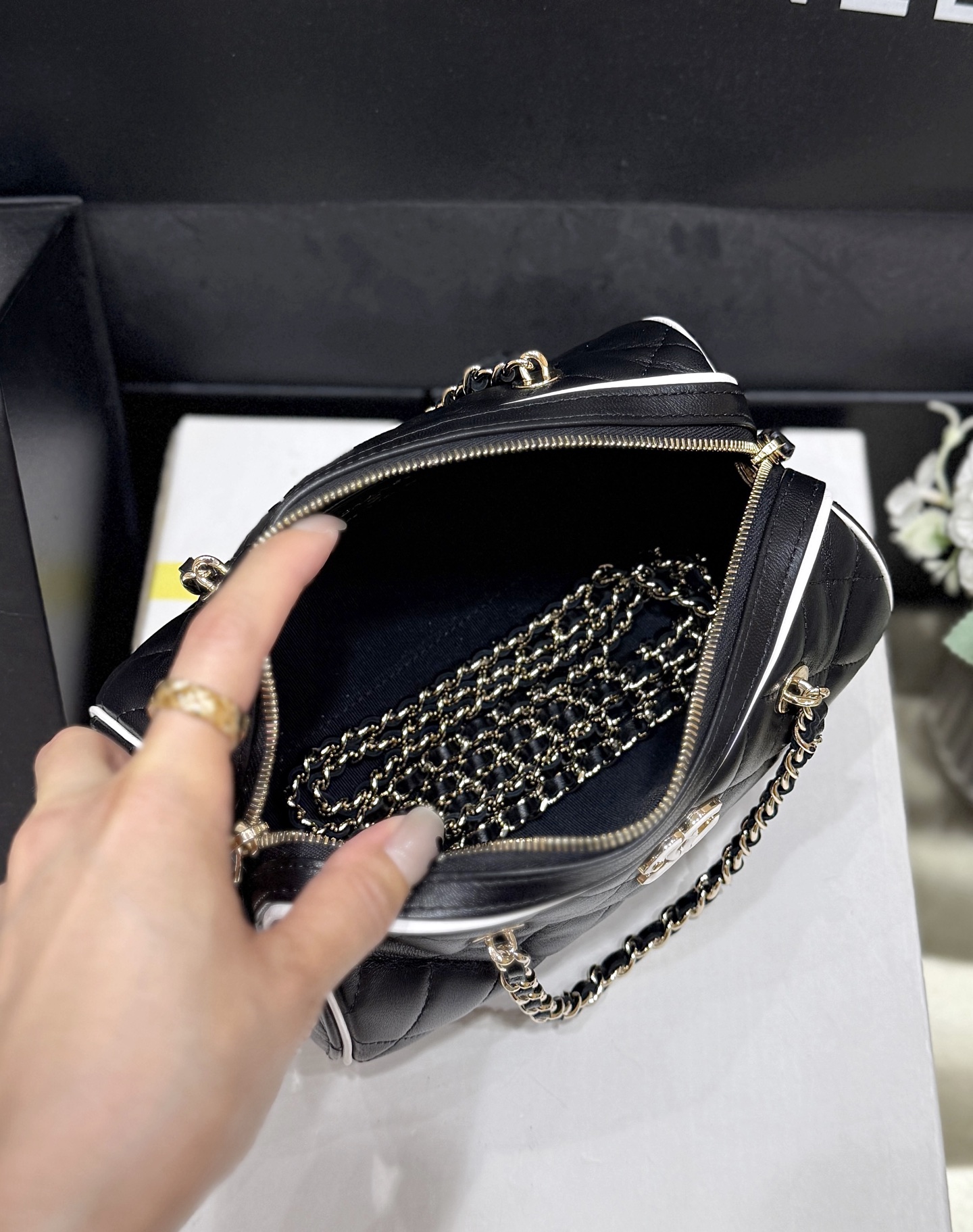 Chanel 25P Spring/Summer Preview Collection Panda Bowling Bag AP45150