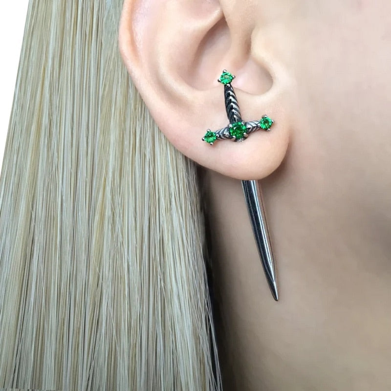 Gothic Sword Earrings