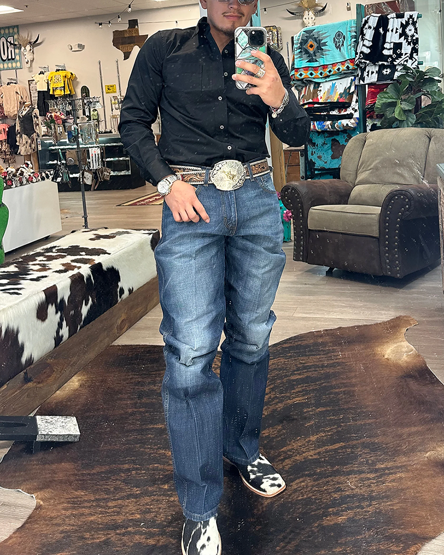 Men's Casual Retro Solid Color Long Sleeve Shirt