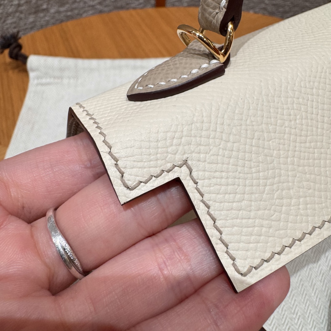 Hermes mini kelly 2 10CraieS2Trench handbag (handmade to order)
