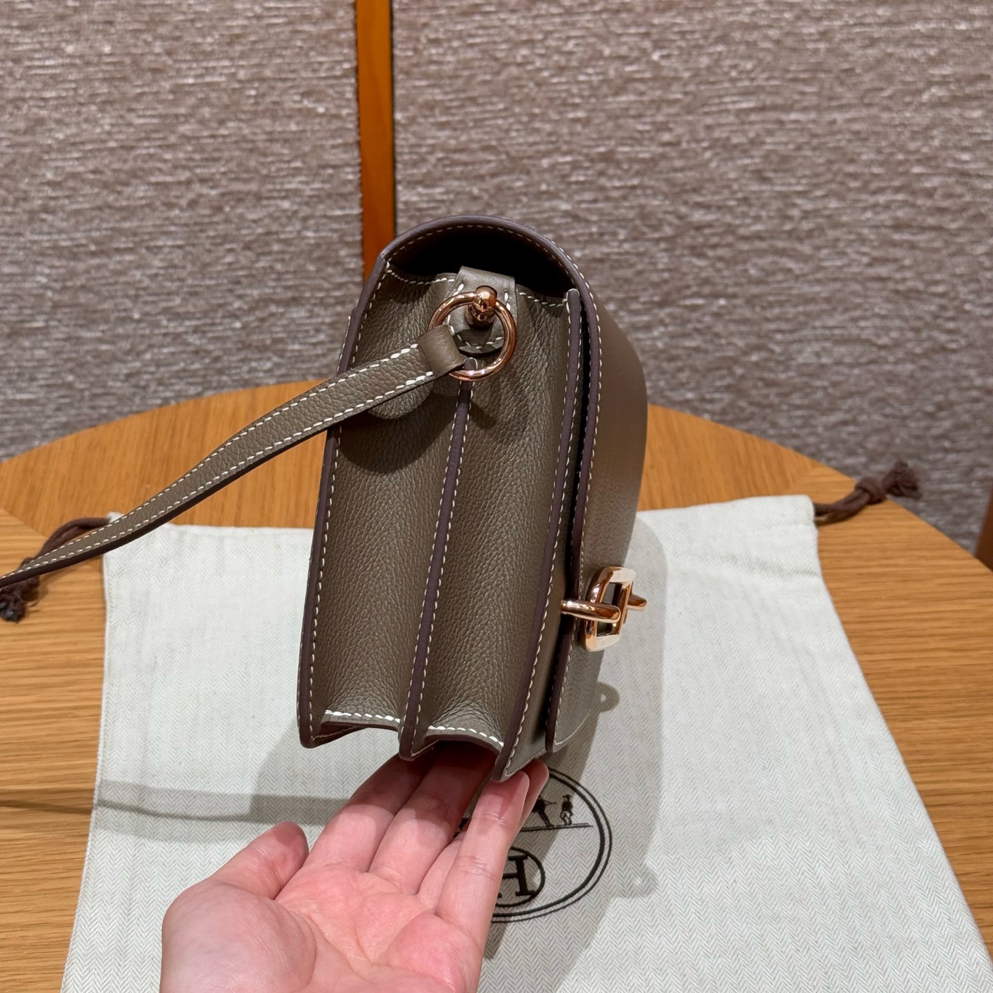 Hermès Roulis 18Etoupe Handbag (Handmade to Order)