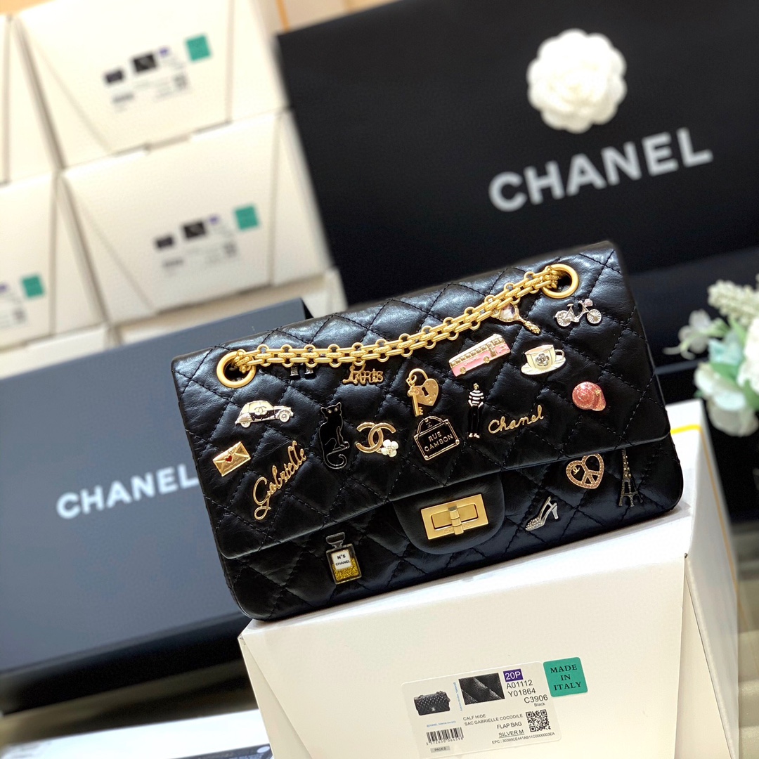 Chanel 2.55 reissue badge commemorative edition handbag