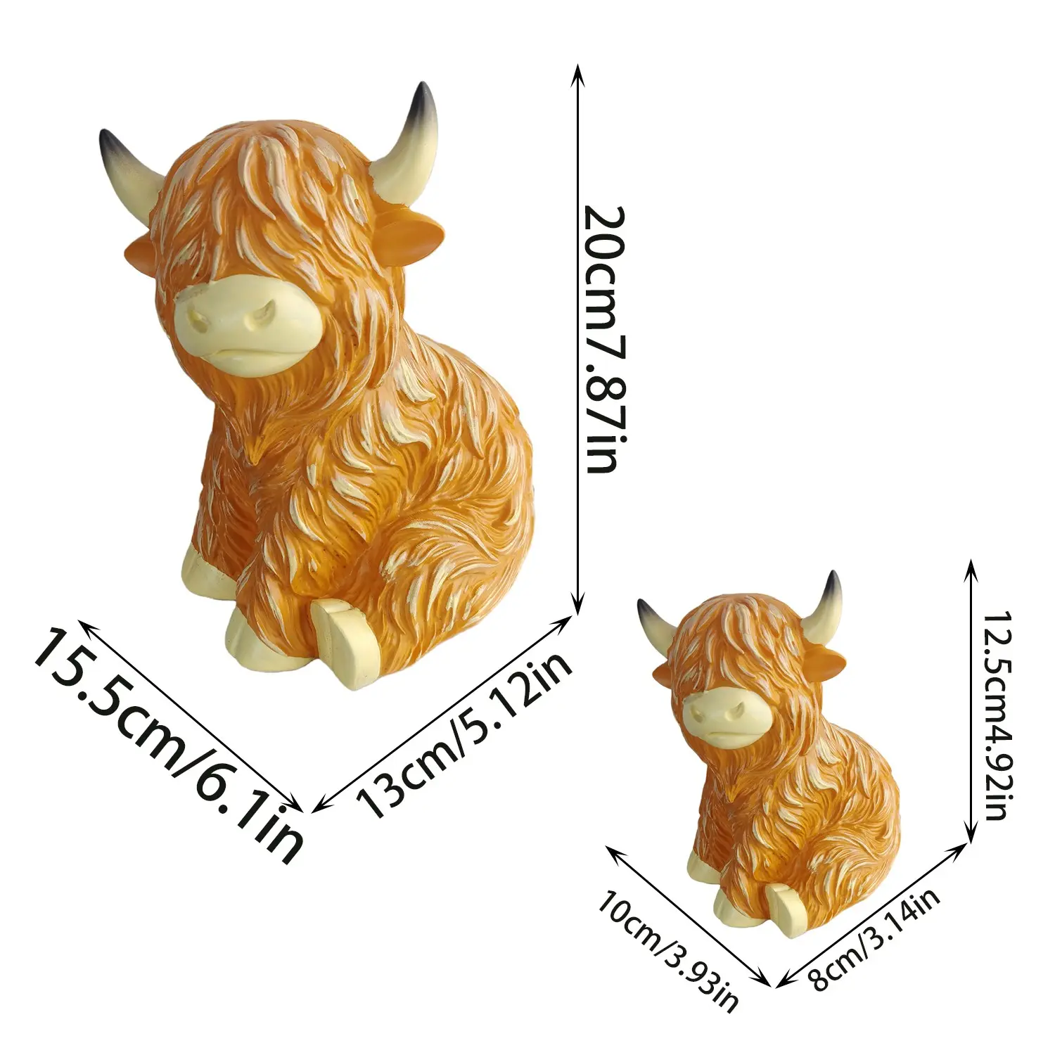 Highland Cow Decorative Lamp, Resin Table Lamp, Rustic Western Farmhouse Style Decor, Unique Home Lighting for Country-Themed Interiors