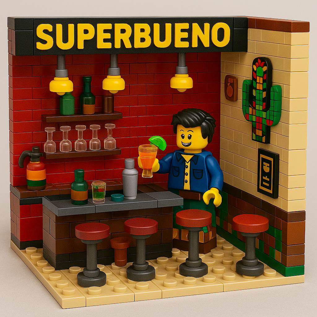 Bar corner building block set