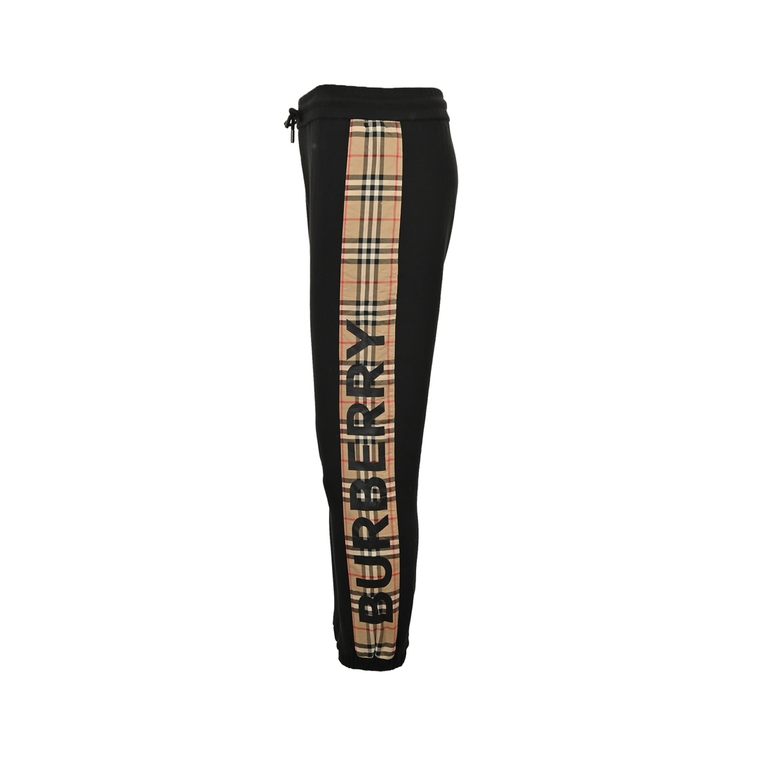 Burberry side-embossed logo check trousers