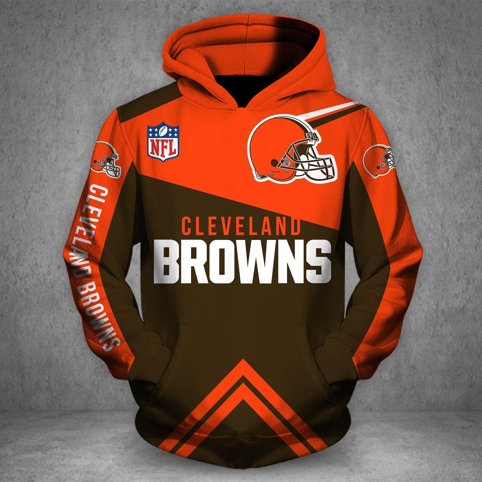 CLEVELAND BROWNS LOVE HOODIE 3D VIP 82