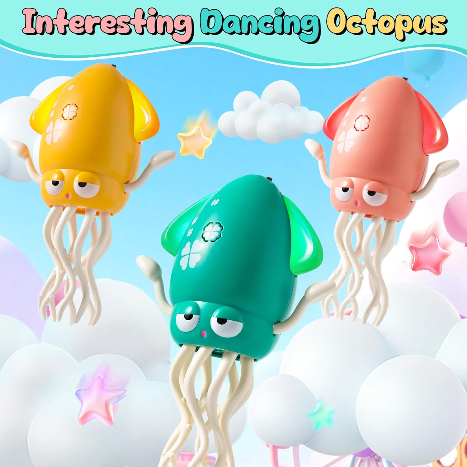 🔥Last Day 50% OFF🔥Electric Crawling Octopus Toy with LED Lights & Music,Smart Obstacle Avoidance, Interactive Fun Gifts