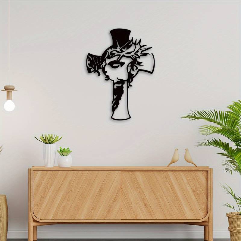 ON SALE🔥Jesus Cross Metal Sign Christ Wall Art Decor [Height of 18 inches]